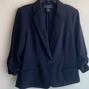 NYCC Petite Small Black Ruched Sleeved Jacket/ Blazer
